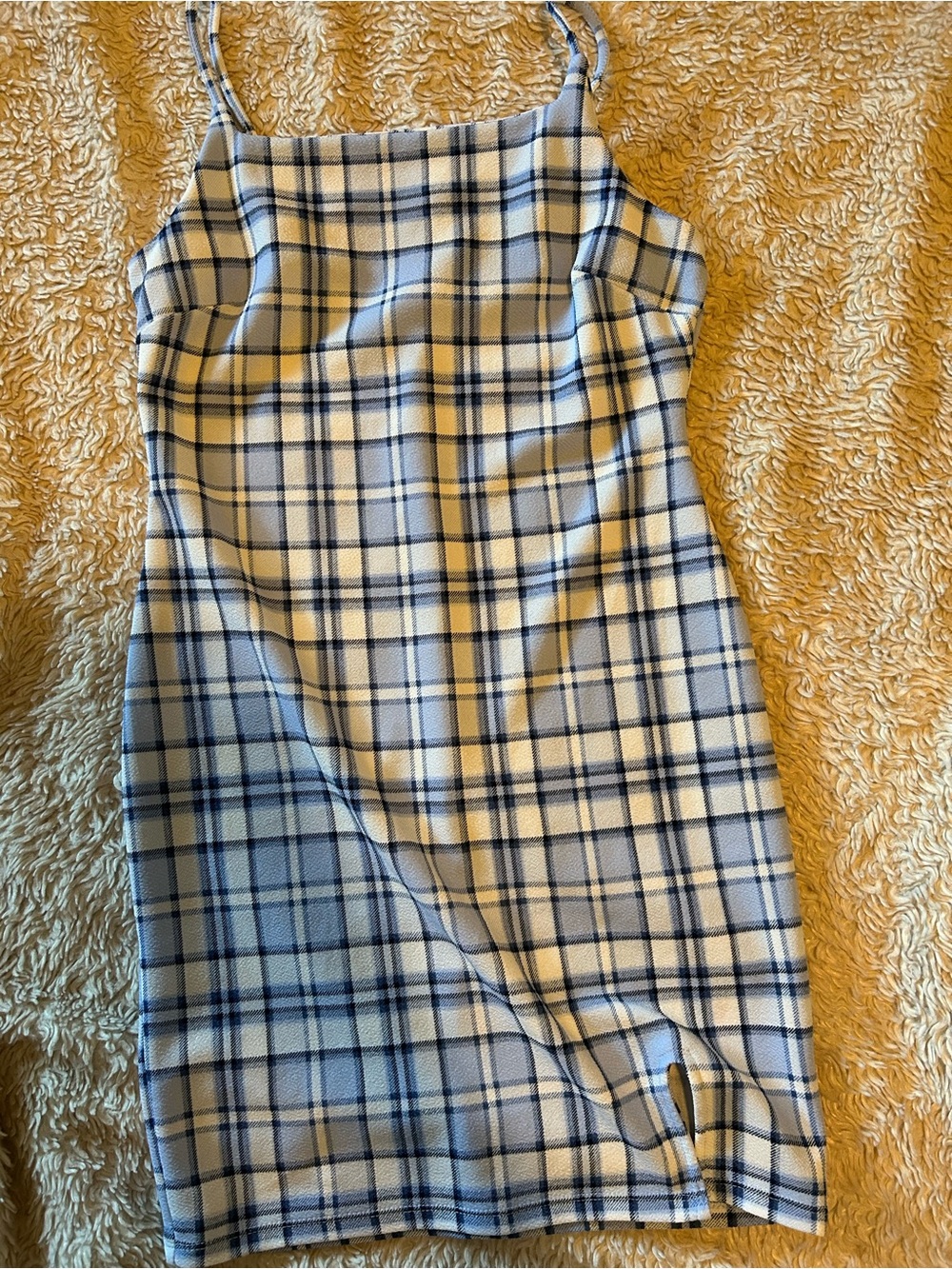 Blue & White Plaid Dress